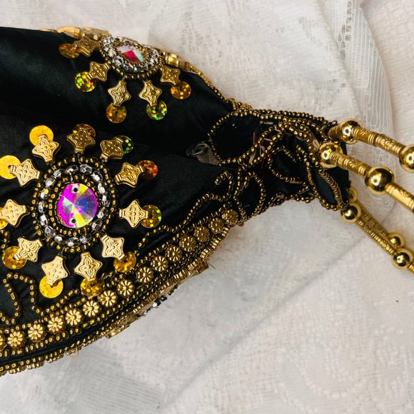 Vintage Ethnic Golden Metal Petals Clutch Purse – Handmade in Spain - Picture 6 of 8